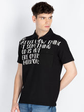 Mens Printed Polo Collar T-Shirt